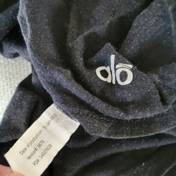 ALO Yoga Ivy League Flowy Sleeveless Layered Tank Top Black S Small - Picture 6 of 8